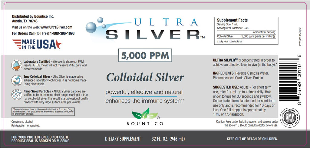 Ultra Silver 5,000 PPM - 32 oz