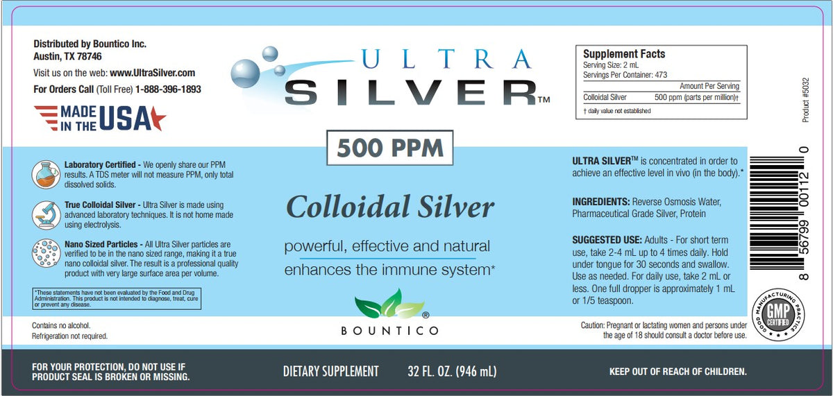 Ultra Silver 500 PPM - 32 oz