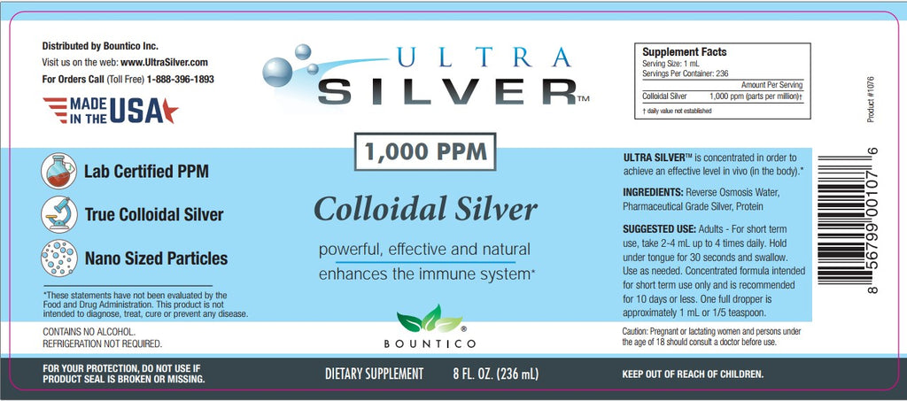Ultra Silver 1,000 PPM - 8 oz